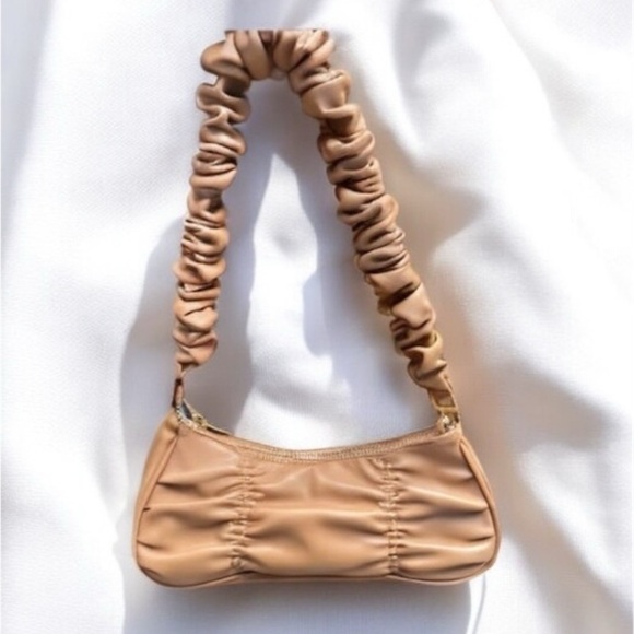 WILD FABLE Ruched Shoulder Bag Carmel Tan Brown color like new no tags - Picture 13 of 14